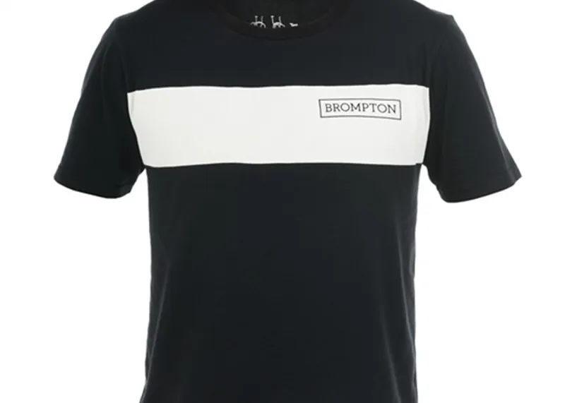 Brompton Stripe Logo T-Shirt in Black